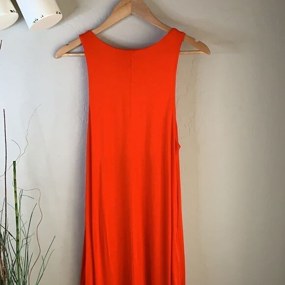 H&M red tank top A-line dress Two side pockets Deep arm opening Lined top Small - Picture 5 of 7